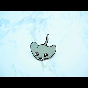 Manta Ray Enamel Pin